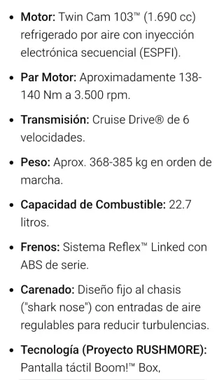 Harley Davidson Road Glide 103 año 2016 ITV al día