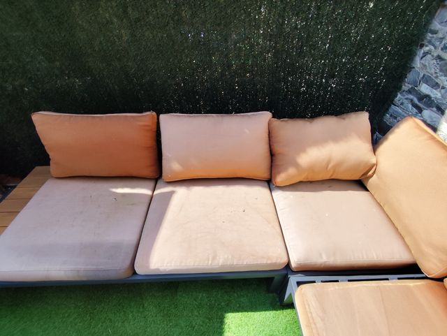Cojines sofá jardín