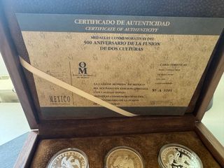 Medallas 500 Aniversario México. Numismatica