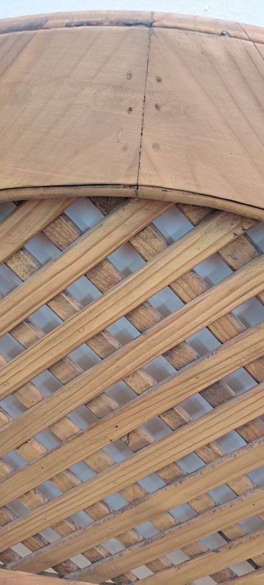 Cabecero madera estilo rústico