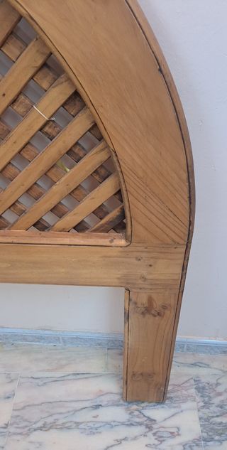 Cabecero madera estilo rústico