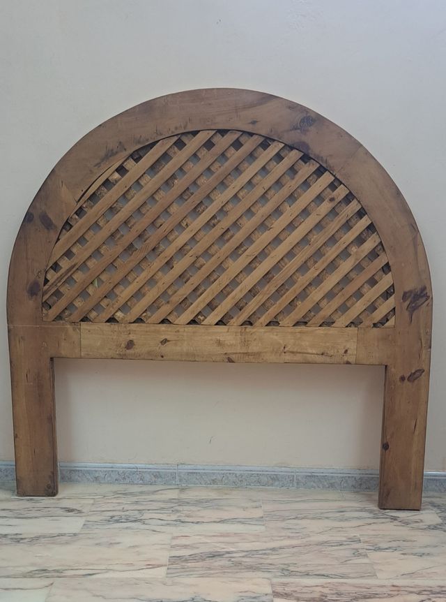 Cabecero madera estilo rústico