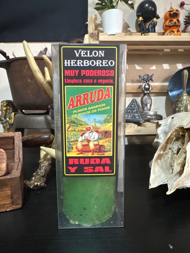Velón Herbolario Ruda y Sal