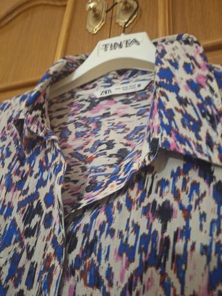 Camisa Zara multicolor - Talla M