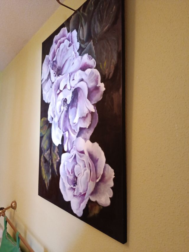 Cuadro grande moderno flores.