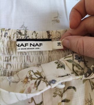 Blusa Naf Naf boho flores, talla S