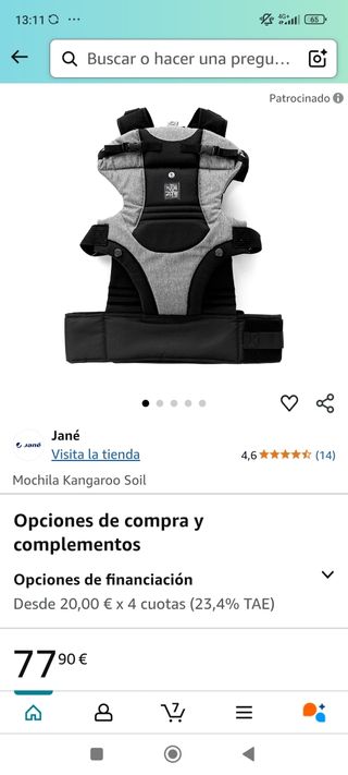 Porteo mochila KidZone jané