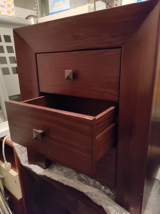 Mesitas noche madera - 2 uds