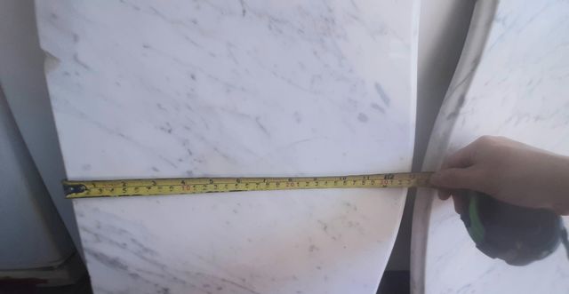 2 tapas mármol blanco