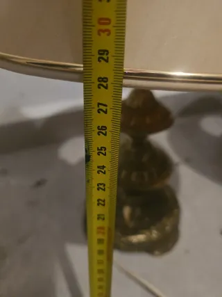 2 Lámparas mesa doradas estilo vintage