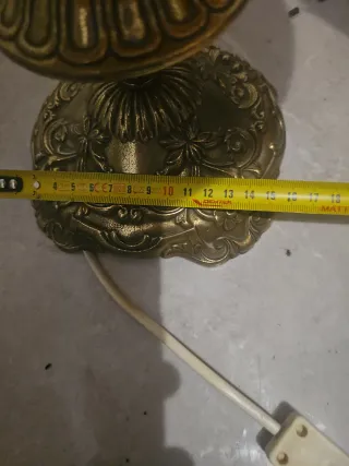 2 Lámparas mesa doradas estilo vintage