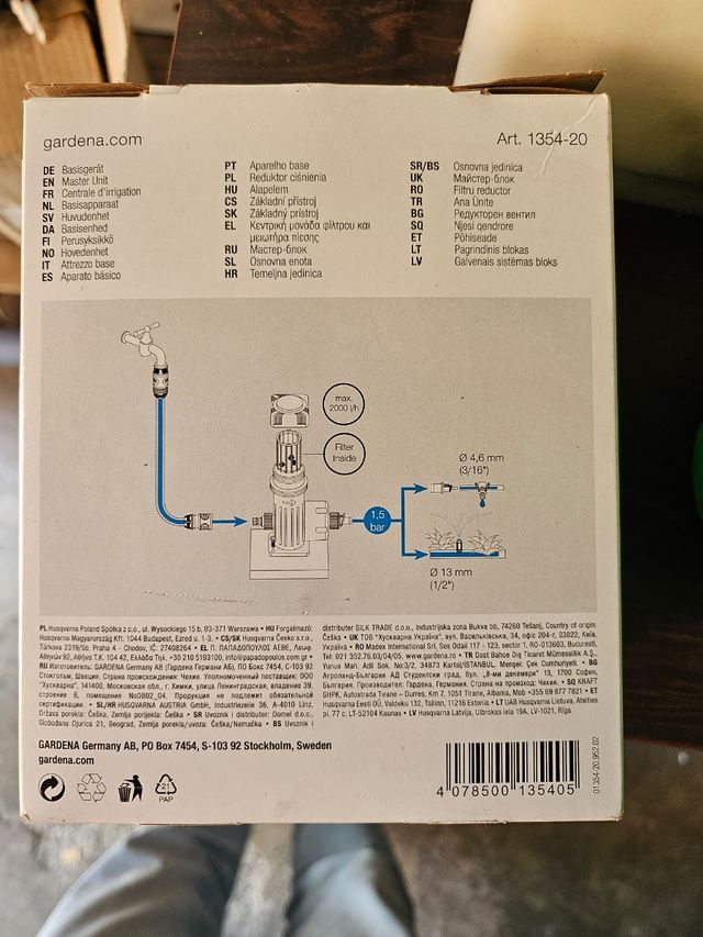 Sistema microirrigazione Gardena 1354-20