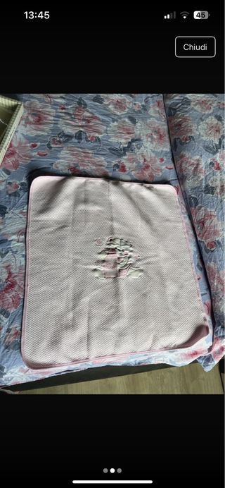 Coperta neonato orsetto rosa