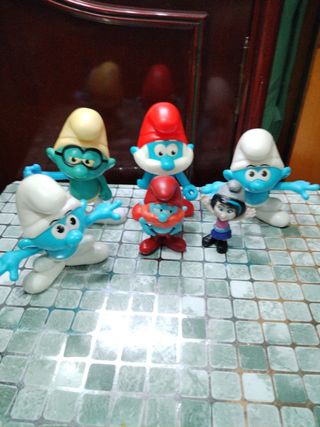 6 Pitufos figuras