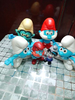 6 Pitufos figuras