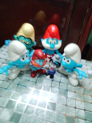 6 Pitufos figuras