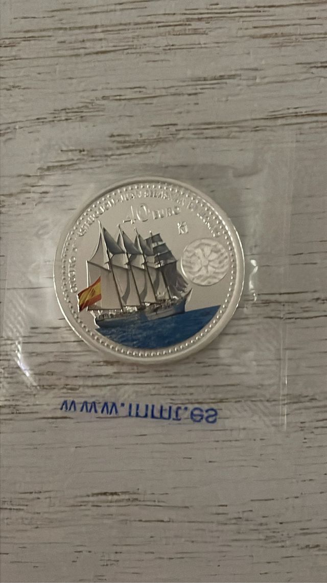 Monedas 40€ Elcano plata