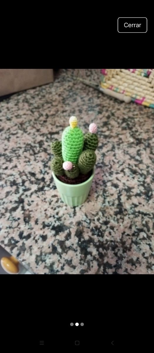Cactus amigurumi de crochet
