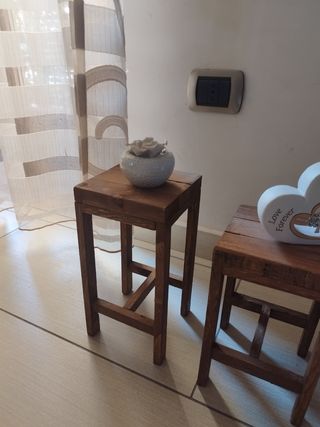 4 Alzatine Legno Marroni Bomboniere