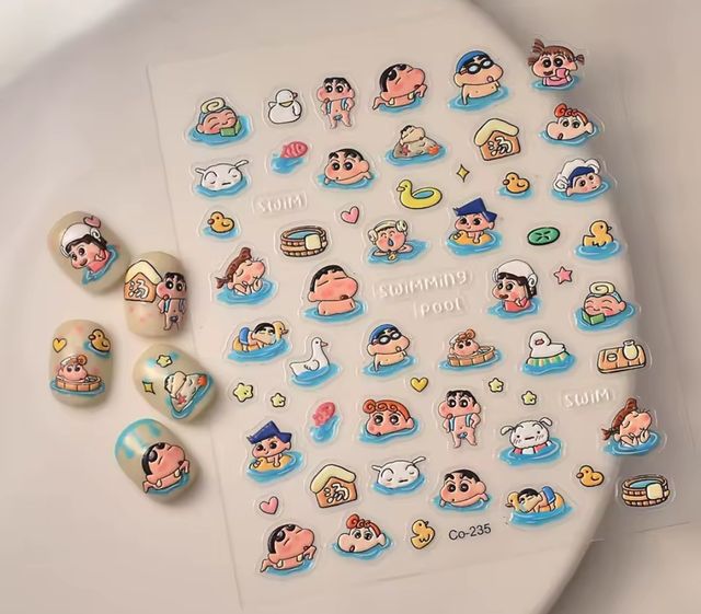 Pegatinas Simpsons & Shin Chan uñas