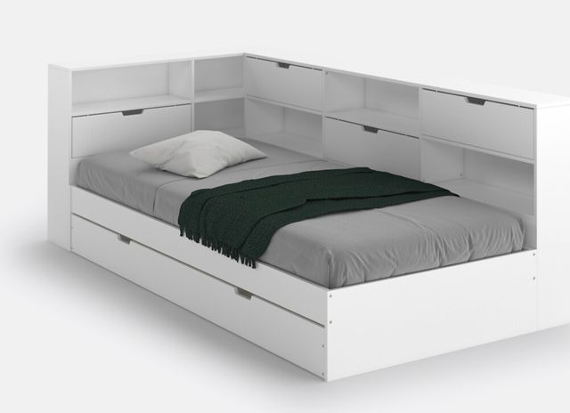 Cama y somier con almacenaje