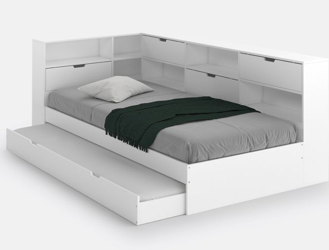 Cama y somier con almacenaje