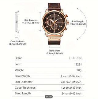 Reloj deportivo para hombre CURREN, cronógrafo mul