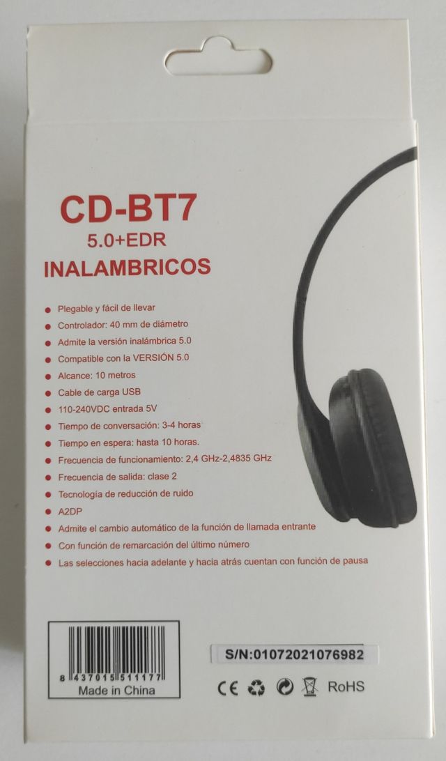 Nuovi Auricolari Eurotec CD-BT7