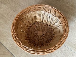 Cestino vimini rotondo beige