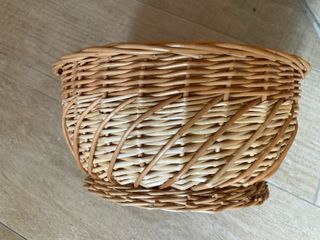 Cestino vimini rotondo beige