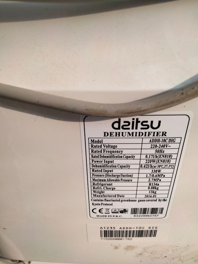 Deshumidificador Delitsu blanco