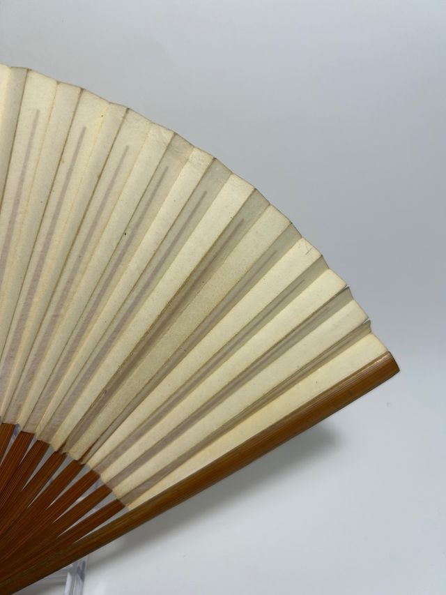 Ventaglio giapponese vintage firmato Sensu bambù