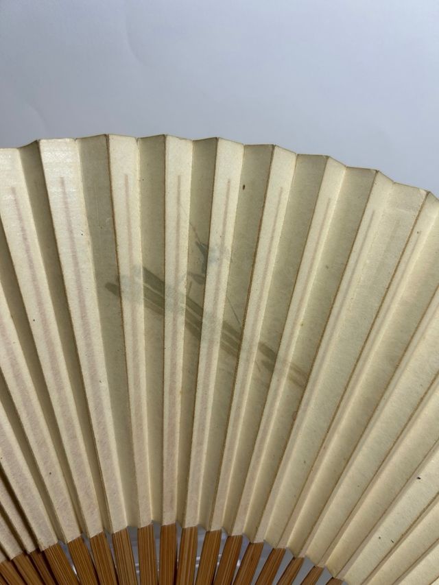 Ventaglio giapponese vintage firmato Sensu bambù