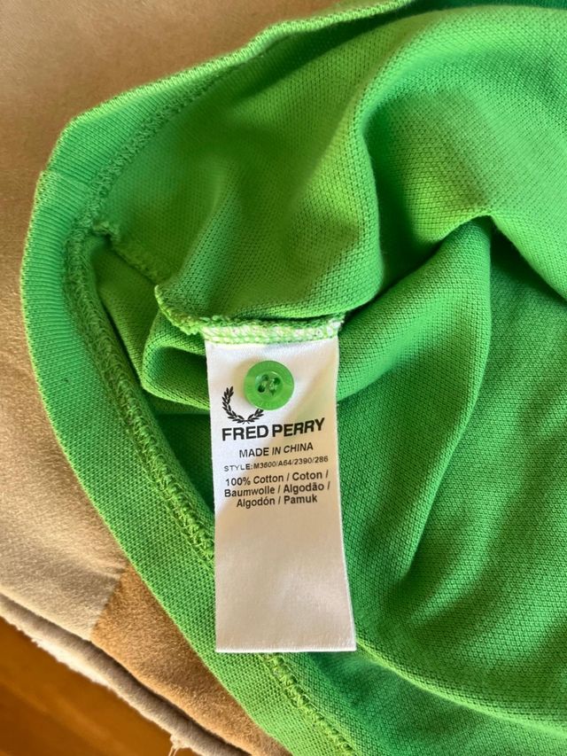Polo Fred Perry verde Talla L
