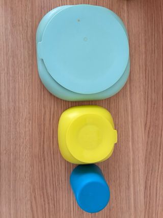 Vajilla bebé silicona BÉABA ventosa