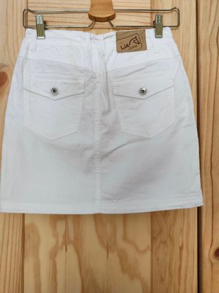 Mini Falda Vaquera Blanca