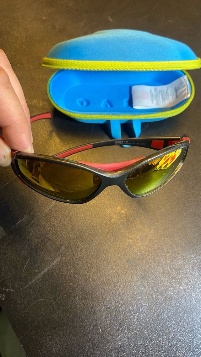 Occhiali Decathlon bambino - neri/rossi