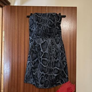 Vestido tubo serpiente gris