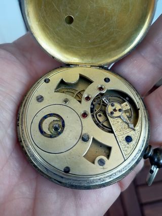 Antiguo reloj de bolsillo duplex 