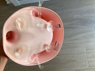 Asiento kikkaboo bañera bebé rosa