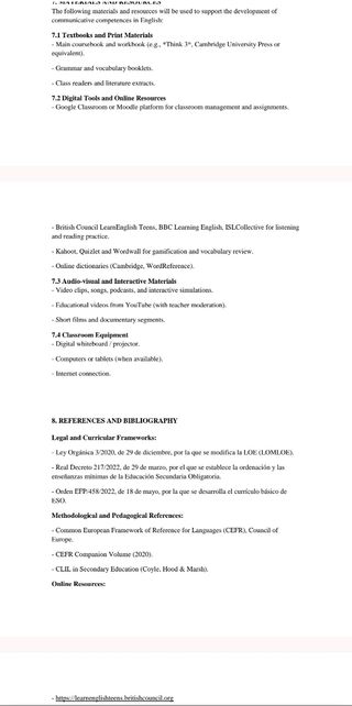 Programación Didáctica Inglés LOMLOE
