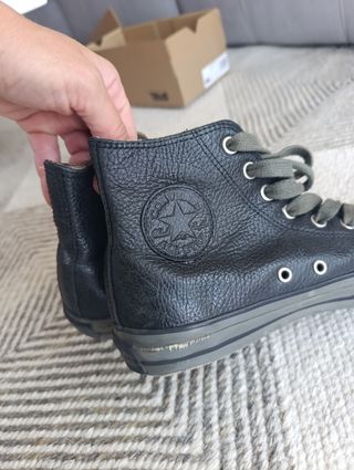 Converse negras piel - Talla 40