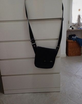 Borsa Lacoste nera a tracolla