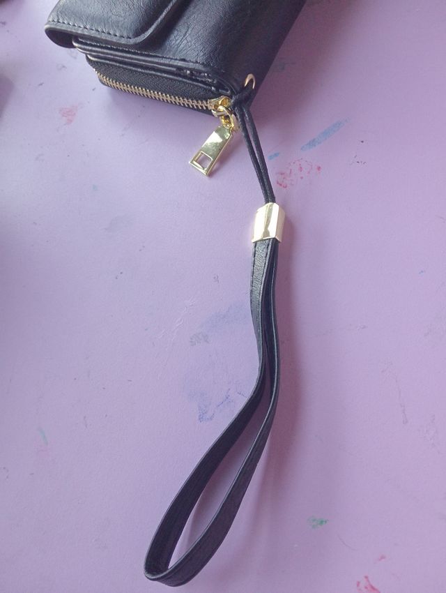 Monedero negro - cartera larga