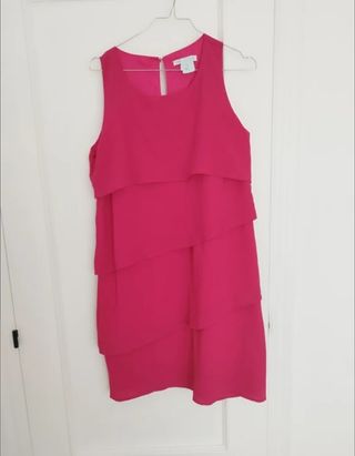 Vestido fiesta rosa - Talla L