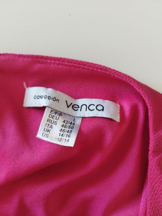 Vestido fiesta rosa - Talla L
