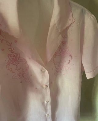 Camicia donna con ricamo a mano