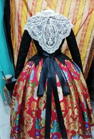 Traje Fallera Adulta Rojo-Negro