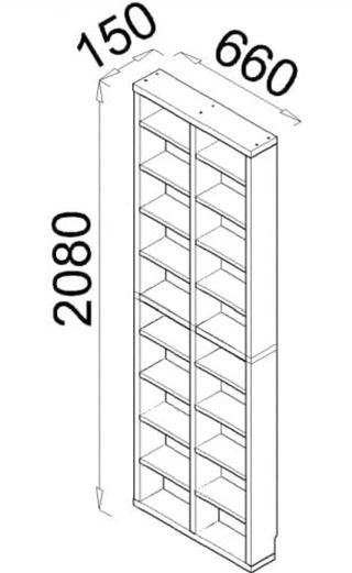 Estanteria de salon blanca.