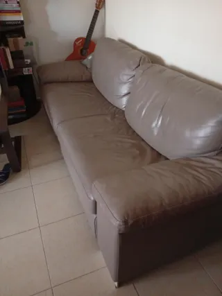 Divano Doimo in pelle beige